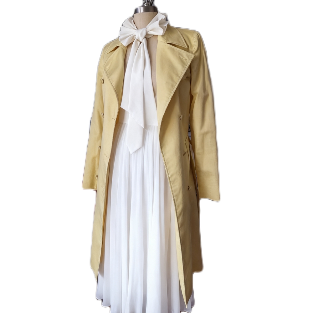 Vintage Blumarine Soft Yellow Trench Coat